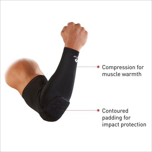 McDavid Arm HEX Tech Padded Shooter Basketball Sleeve Black, Small/Medium