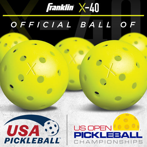 Franklin Sports Half Court Size Pickleball Net, Includes 10 Ft. Net, (4) Paddles, and (6) X-40 Pickleballs