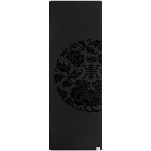 Gaiam Sol Dry-Grip Yoga Mat, Black, 5mm (Longer/Wider)