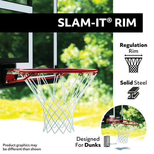 Lifetime Basketball Backboard and Rim (52-Inch Polycarbonate) - 90087