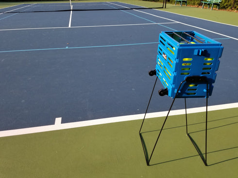 Tourna Ballport Deluxe Tennis Ball Pickup with Wheels - Blue