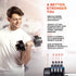 Lifepro PowerFlow Plus 5-in-1 Single 25-lb Adjustable Dumbbell Home Gym Equipment, 2 pc